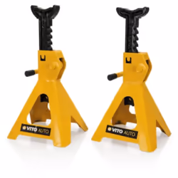 Deux chandelles à crémaillère de levage pour voiture VITO. Ces béquilles de sécurité sont l'aide idéale pour les travaux de b ...