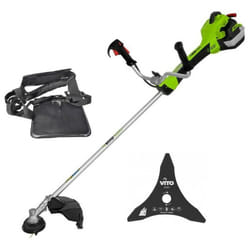 Vito - Debroussailleuse thermique 47Cm3 Moteur 2T 2.7CV + Bobine avec fil + lame 3 dents + Harnais