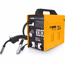 Le poste à souder VITO MIG sans Gaz est pourvu d' une puissance de 100 ampères. Léger et portable, pratique pour vos soudures ...