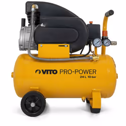 Le compresseur électrique VITO d'une puissance de 1900 W d'une capacité de 24 L est puissant et résistant. Il s?adapte aux tr ...