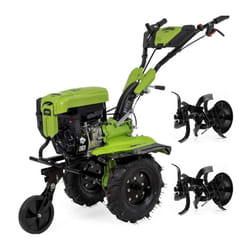 Motoculteur à essence 7CV 4T 5200W 212 cm3 Motobineuse avec Fraises et Butteur Vito