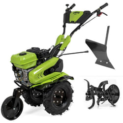 Motoculteur à essence Moteur 4T 212 Cm3 7CV 5200W + Jeu de fraises + Butteur Vito