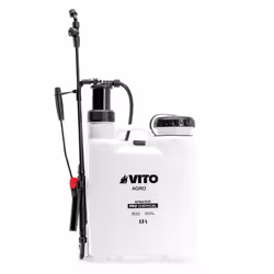 Pulvérisateur de Jardin 12L Produits Corrosifs Alcalins Régulateur de pression - 4 Buses VITO