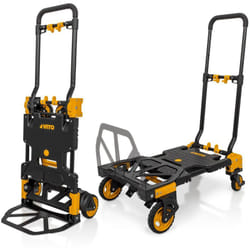 Vito - Chariot de manutention Diable Pliable Modulable 2 Positions Charge 137 kg Max Roues pivotantes