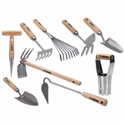 Kit 9 Outils de Jardin VITO conçus pour répondre aux besoins des passionnés de jardinage les plus exigeants. Fabriqués et for ...