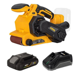 Ponceuse à bande 20V + Batterie Lithium 2Ah Ponçage 76 x 120 mm VITO