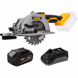 La scie circulaire à batterie sans fil brushless 20V VITO dotée d'une lame de 140mm est un outil puissant et précis. Conçue p ...