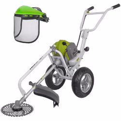 Optimisez l'entretien de vos espaces verts avec la débroussailleuse sur roues thermique 52 cm³ VITO. Conçue pour défricher ef ...