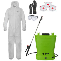 Vito - Pulvérisateur Electrique à Batterie 16L + Combinaison de Protection Jetable Jardin + Accessoires de Protection et Pulvérisation