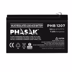 Phasak PHB 1207 Batterie de l'onduleur Sealed Lead Acid (VRLA) 12 V 7,2 Ah