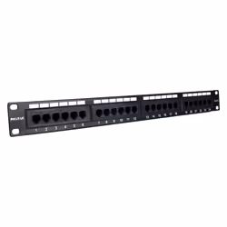 Phasak PU 2420, Aluminium, Cat6, U/UTP (UTP), Noir, Montage de rack, 1U