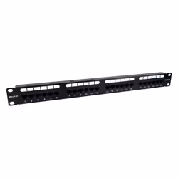 Phasak PU 2421, Aluminium, Cat6a, U/UTP (UTP), Noir, Montage de rack, 1U