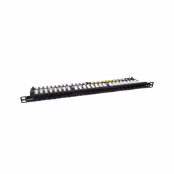 Phasak PU 4811, Aluminium, Cat6a, U/UTP (UTP), Noir, Montage de rack, 0.5U