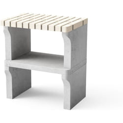 Nouveau tréteau latéral du module Iberia pour Barbecue en Béton Préfabriqué (Beige, Gris - 70 x 47 x 47 cm) - Usage Extérieur - Movelar