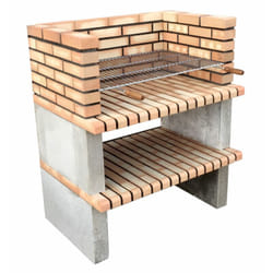 Barbecue préfabriqué à bois et charbon en béton réfractaire modèle Paellero Grao 85 (Orange - 100 x 70 x 120 cm) ref: 3900 - Cuisine extérieure pour