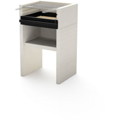 Tuozi - Barbecue fixe pour charbon modèle venit flex (Gris/Blanc - 59 x 47 x 95 cm) ref: 4400 - Résistant et moderne extérieur