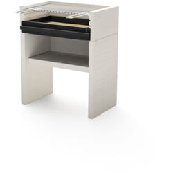Tuozi - Barbecue fixe pour charbon modèle venit flex (Gris/Blanc - 78 x 47 x 95 cm) ref: 8060 - Robuste, design moderne extérieur