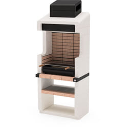 Movelar - tuozi - Barbecue fixe pour bois et charbon modèle durango plus (Blanc/Arenisca/Noir - 84 x 58 x 210 cm) ref: 7200/1 - Haut de gamme et