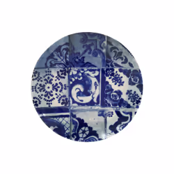 COSTA NOVA Lisboa, Assiette gourmet, Rond, Grès, Bleu, Blanc, Lisboa, 29 cm