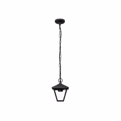 Lampe suspendue Dornela de série en gris foncé. Fabriquée en métal, elle est conforme à la norme IP44. Elle fait partie deof  ...