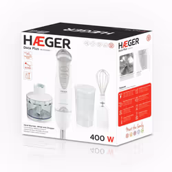 Haeger HB-400.012A blender Mélangeur par immersion 400 W Gris, Blanc - Vue supplémentaire 5