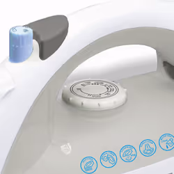 Haeger Ocean Burst 2000 Fer à repasser à sec ou à vapeur Semelle en acier inoxydable 2000 W Blanc