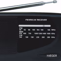 Haeger PR-TRI.002A Radio portable Noir - Vue supplémentaire 3