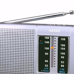 Haeger PR-BIB.001A Radio portable Numérique Argent