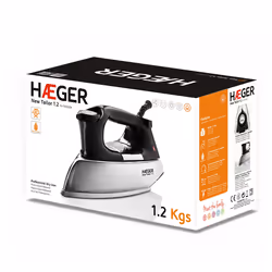 Haeger DI-120.001B fer à repasser Fer à repasse à sec Semelle en aluminium 1200 W Noir, Acier - Vue supplémentaire 4