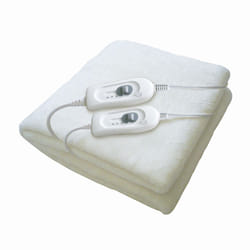 Haeger UB-140.003A couverture et coussin chauffant Couverture chauffante 60 W Blanc Micromolleton, Polyester