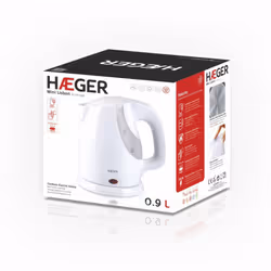 Haeger EK-13W.006B bouilloire 0,9 L 1300 W Blanc
