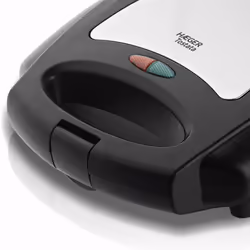 Haeger gaufrier et appareil à croque-monsieur 750 W Noir, Acier