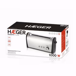 Haeger Desayuno 6 2 part(s) 1000 W Noir, Acier inoxydable