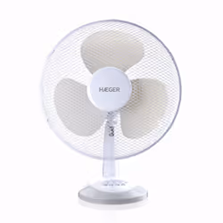 Haeger FA-016.007A, Ventilateur à lame domestique, Blanc, Table, 40 cm, 3402,6 m³/h, 90°