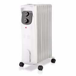 Haeger OH-009.006A, Chauffage électrique à bain d’huile, Huile, Intérieure, Sol, Noir, Blanc, Rotatif