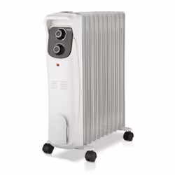 Haeger Elan XI, Chauffage électrique à bain d’huile, Huile, Intérieure, Sol, Blanc, Rotatif