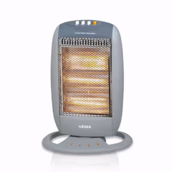 Haeger Halo 1200 Plus, Chauffage d'appoint électrique halogène, Gaz à halogène, 70 - 70°, Intérieure, Sol, Gris