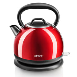 Haeger EK-22R.021A bouilloire 1,7 L 2200 W Noir, Rouge