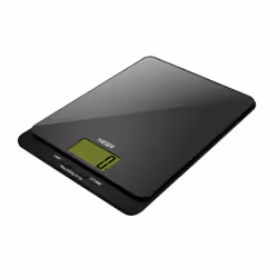 Haeger KS-005.007A, Balance de ménage électronique, 5 kg, 1 g, Noir, Verre trempé, Comptoir