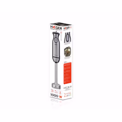 Haeger HB-10B.018A blender Mélangeur par immersion 1000 W Noir, Argent
