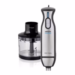 Haeger HB-10C.019A blender Mélangeur par immersion 1000 W Noir, Acier inoxydable, Transparent