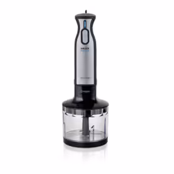 Haeger HB-10C.019A blender Mélangeur par immersion 1000 W Noir, Acier inoxydable, Transparent