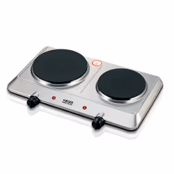 Haeger HP-02S.015A, Acier inoxydable, Comptoir, 45.5 cm, Plaque de cuisson à bobine, Acier inoxydable, 2 zone(s)