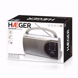 Haeger PR-BIB.004B Radio portable Numérique Argent