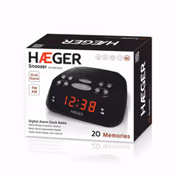 Haeger RA-06B.005B réveille-matin Réveil numérique Noir - Vue supplémentaire 4