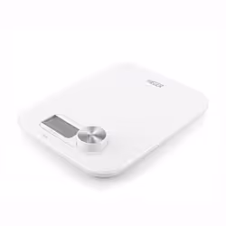 Haeger KS-DIG.008A, Balance de ménage électronique, 5 kg, 1 g, Blanc, Carré, Rotatif