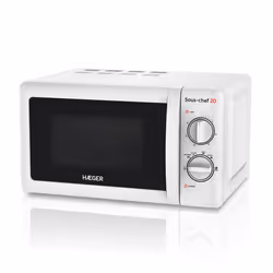 Haeger MW-70W.006A, Comptoir, Micro-onde simple, 20 L, 1150 W, Rotatif, Noir