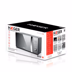Haeger MW-80B.008A micro-onde Comptoir Micro-onde simple 26 L 1280 W Argent - Vue supplémentaire 5