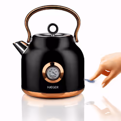 Haeger EK-22B.024A bouilloire 1,7 L 2200 W Noir, Or