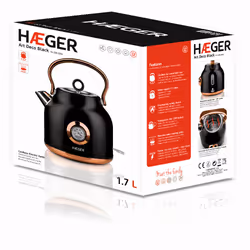 Haeger EK-22B.024A bouilloire 1,7 L 2200 W Noir, Or - Vue supplémentaire 4